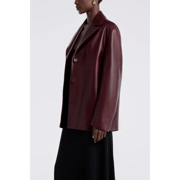 Nour Hammour Jackets Color | Opus Relaxed Leather Blazer luxury leather Jackets from Luxury Shoes 