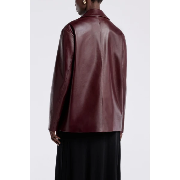 Nour Hammour Jackets Color | Opus Relaxed Leather Blazer luxury leather Jackets from Luxury Shoes 