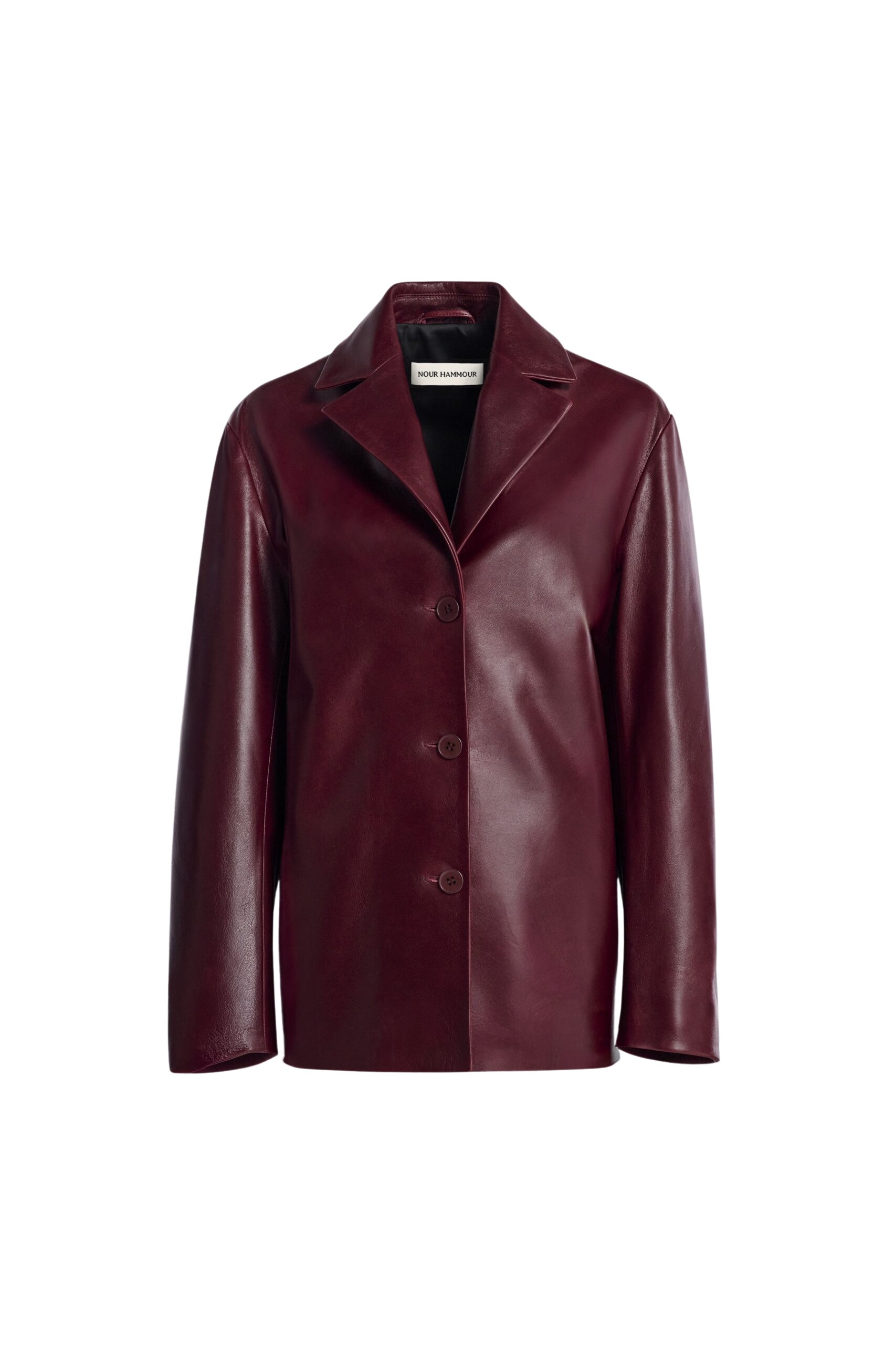 Nour Hammour Jackets Color | Opus Relaxed Leather Blazer luxury leather Jackets from Luxury Shoes 
