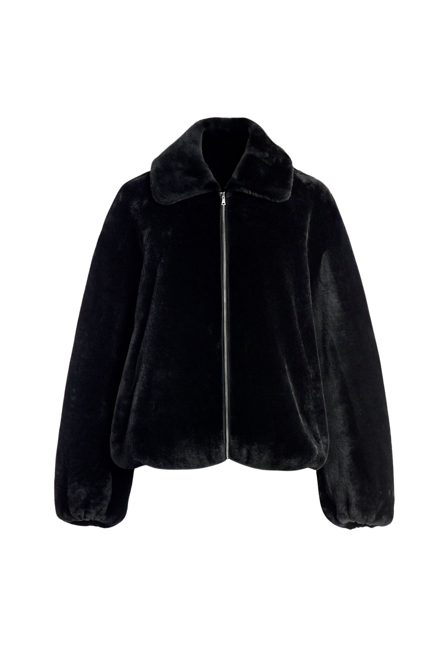 Nour Hammour Jackets Color | Plush Bomber Cozy Bomber Jacket luxury leather Jackets from Luxury Shoes 