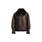 Nour Hammour Jackets Color | Portia Modern Shearling Aviator Jacket luxury leather Jackets from Luxury Shoes 