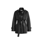 Nour Hammour Jackets Color | Priya Sculpted Leather Jacket luxury leather Jackets from Luxury Shoes 