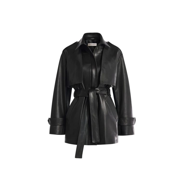 Nour Hammour Jackets Color | Priya Sculpted Leather Jacket luxury leather Jackets from Luxury Shoes 
