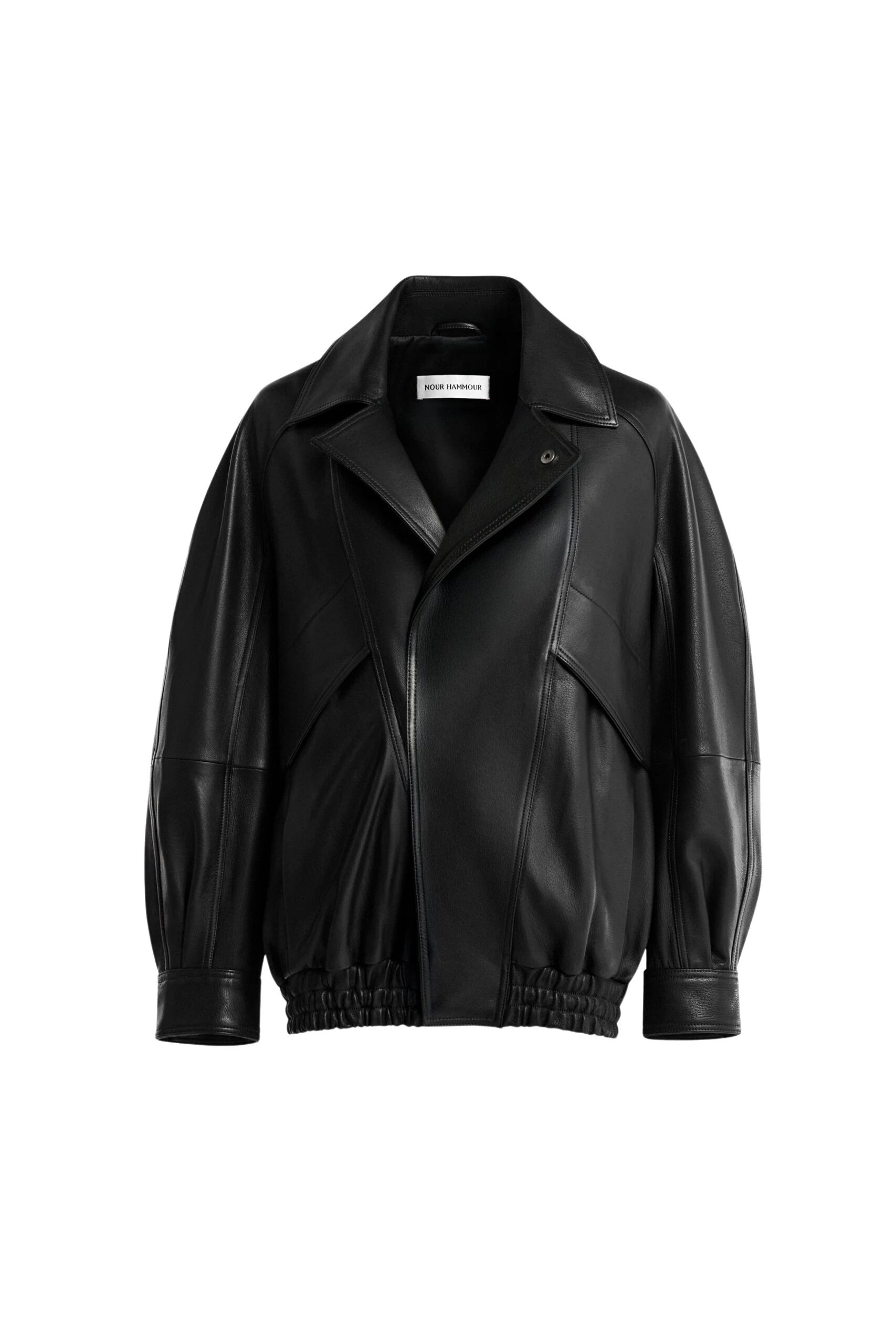 Nour-Hammour-Rafe-Scuptural-Leather-Bomber-Jacket-scaled32645_nobg Nour Hammour Jackets Color | Rafe Scuptural Leather Bomber Jacket luxury leather Jackets from Luxury Shoes