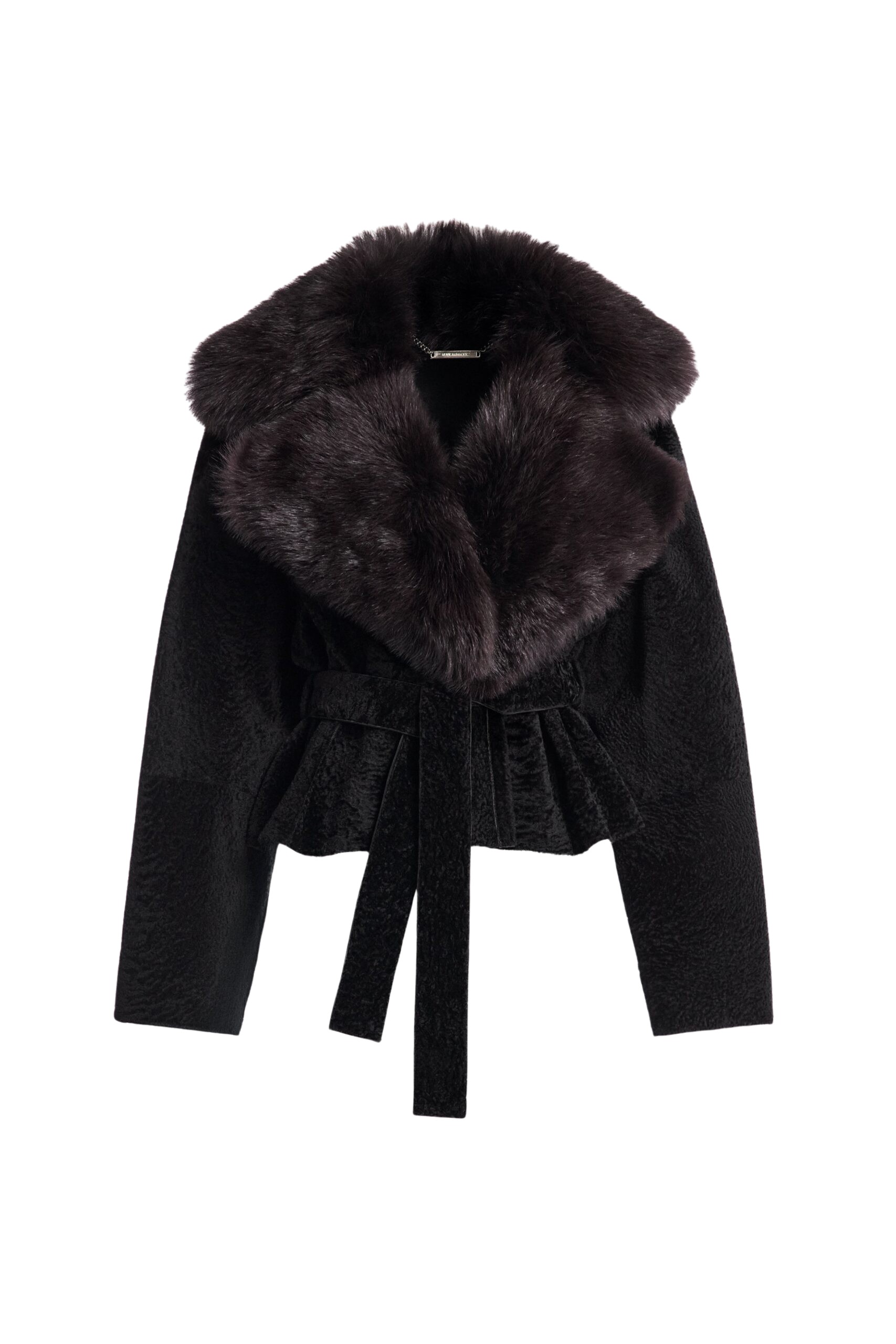 Nour Hammour Jackets Color | Renata Velvety Shearling Jacket luxury leather Jackets from Luxury Shoes 