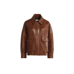 Nour Hammour Jackets Color | Runa Soft Leather Bomber luxury leather Jackets from Luxury Shoes 