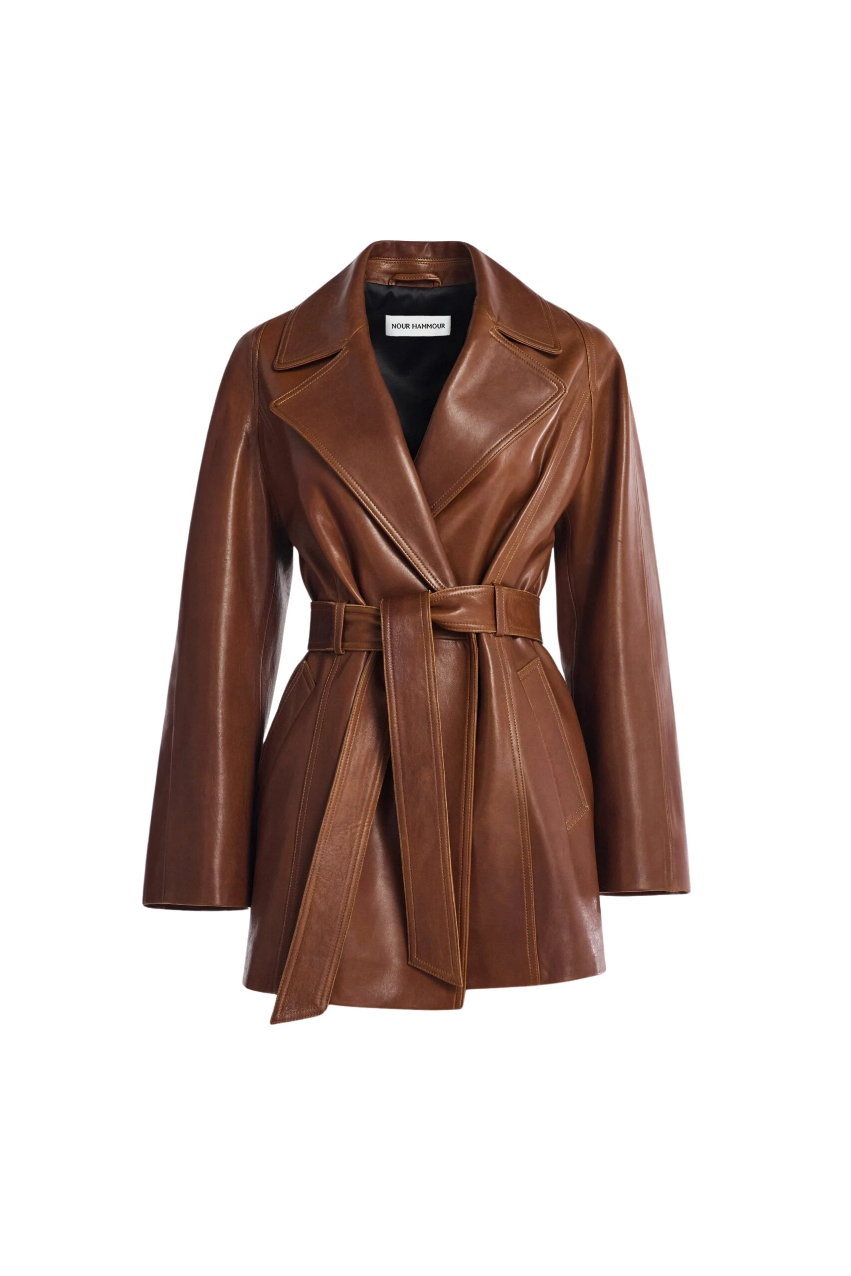 Nour-Hammour-Safka-Belted-Leather-Jacket-scaled90752_nobg Nour Hammour Jackets Color | Safka Belted Leather Jacket luxury leather Jackets from Luxury Shoes