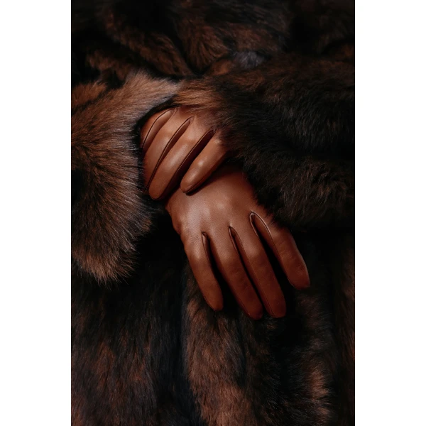 Nour Hammour Gloves Color | Short Gloves Butter Soft Leather Gloves luxury leather Gloves from Luxury Shoes 