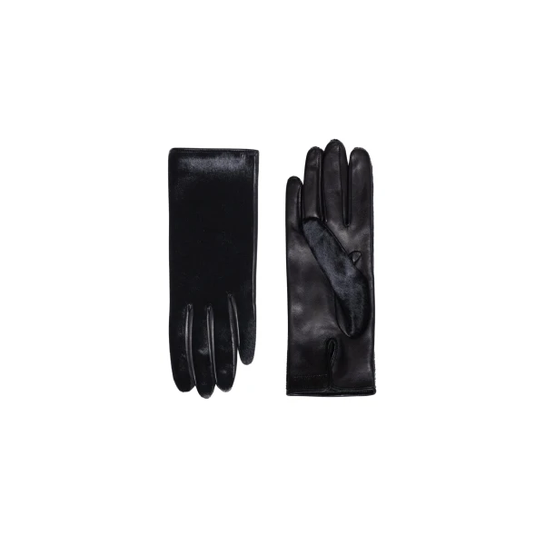 Nour Hammour Gloves Color | Short Gloves Ponyhair Ponyhair Leather Gloves luxury leather Gloves from Luxury Shoes 