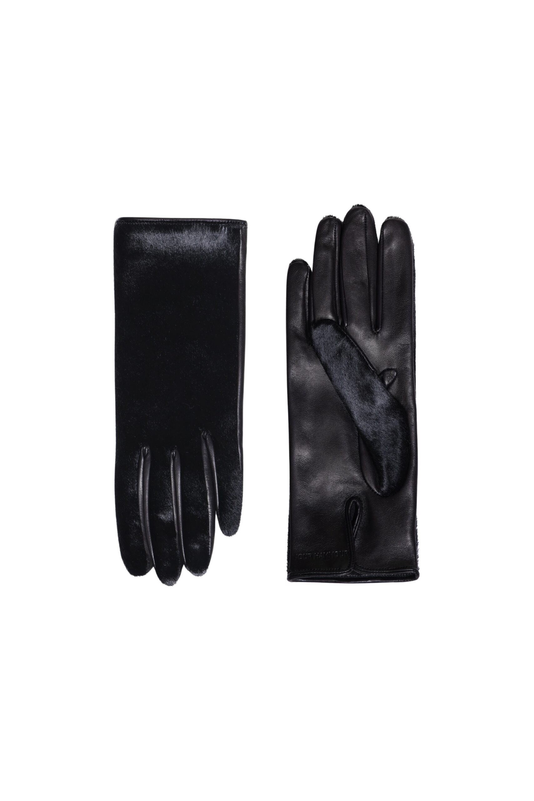 Nour Hammour Gloves Color | Short Gloves Ponyhair Ponyhair Leather Gloves luxury leather Gloves from Luxury Shoes 
