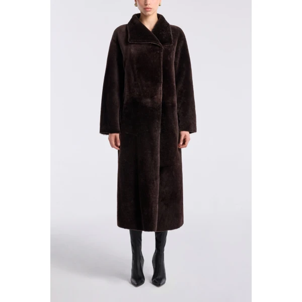 Nour Hammour Coats Color | Solène Soft Blanket Coat luxury leather Coats from Luxury Shoes 