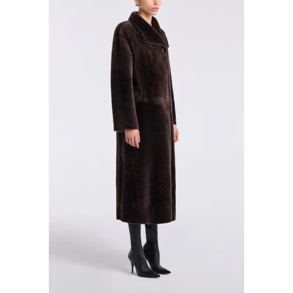 Nour Hammour Coats Color | Solène Soft Blanket Coat luxury leather Coats from Luxury Shoes 