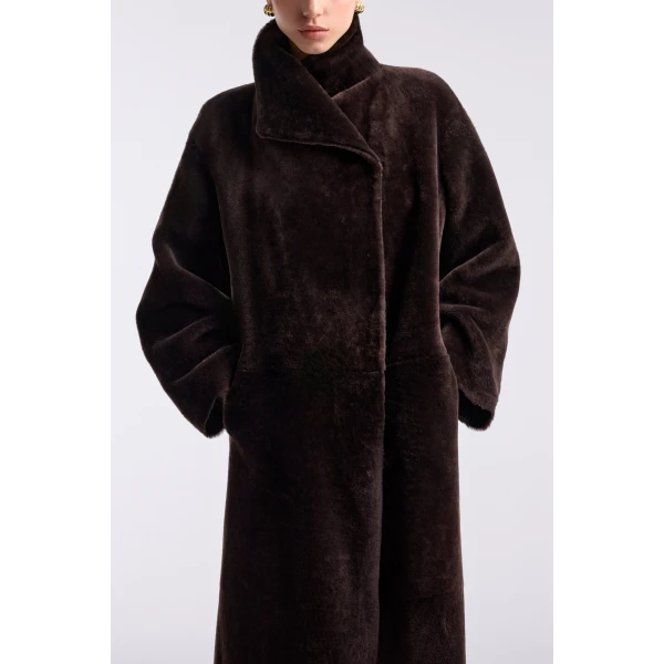 Nour Hammour Coats Color | Solène Soft Blanket Coat luxury leather Coats from Luxury Shoes 