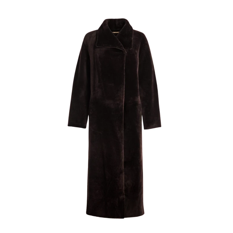 Nour Hammour Coats Color | Solène Soft Blanket Coat luxury leather Coats from Luxury Shoes 