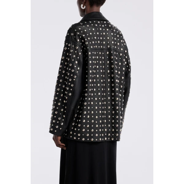 Nour Hammour Jackets Color | Studded Leather Jacket Decadent Studded Jacket luxury leather Jackets from Luxury Shoes 