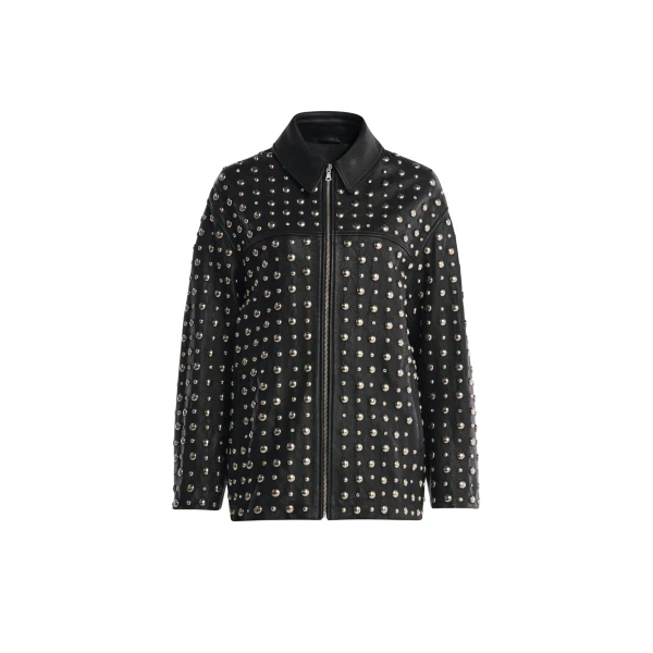 Nour Hammour Jackets Color | Studded Leather Jacket Decadent Studded Jacket luxury leather Jackets from Luxury Shoes 