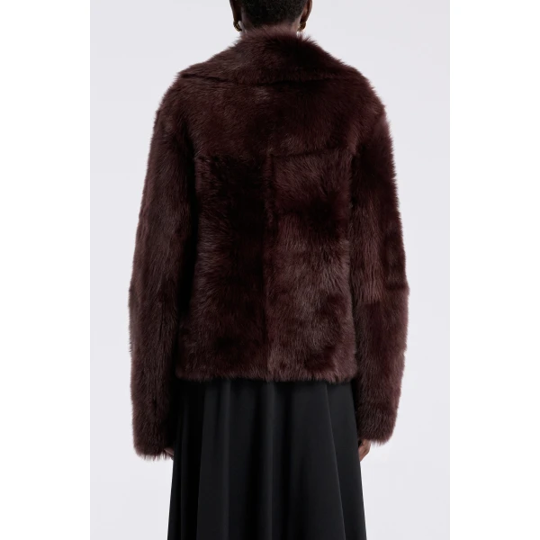 Nour Hammour Jackets Color | Verena Luscious Shearling Jacket luxury leather Jackets from Luxury Shoes 