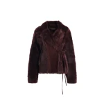 Nour Hammour Jackets Color | Verena Luscious Shearling Jacket luxury leather Jackets from Luxury Shoes 