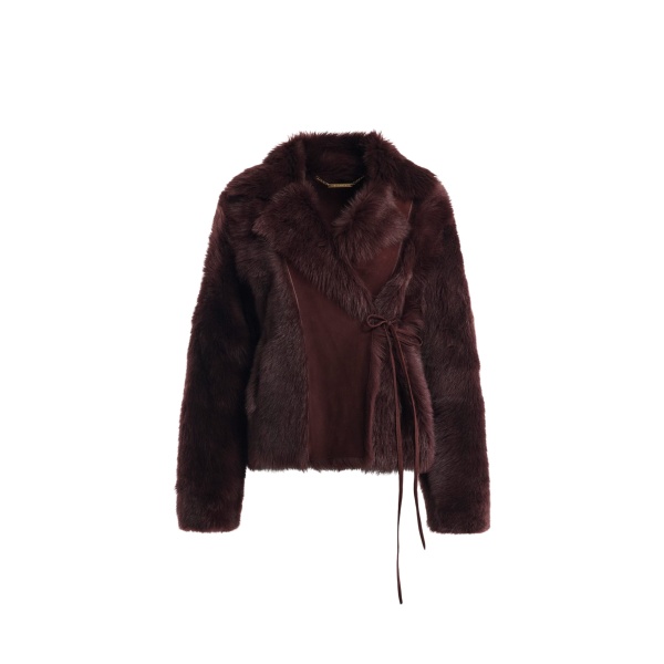 Nour Hammour Jackets Color | Verena Luscious Shearling Jacket luxury leather Jackets from Luxury Shoes 