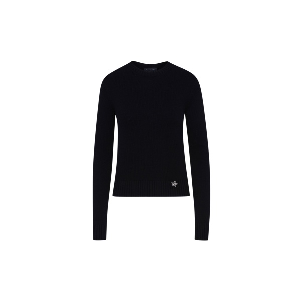 Oscar de la Renta O Flower Cashmere Pullover - Oscar de la Renta Knitwear - American Couture - Shop at Luxury Shoes 