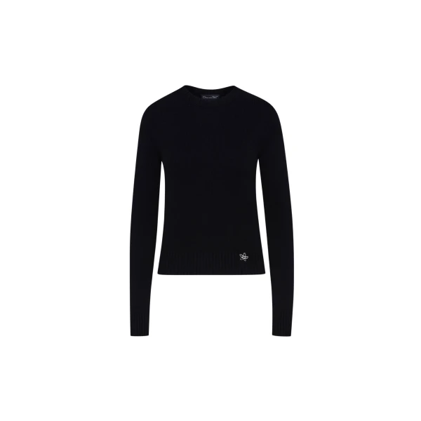 Oscar de la Renta O Flower Cashmere Pullover - Oscar de la Renta Knitwear - American Couture - Shop at Luxury Shoes 