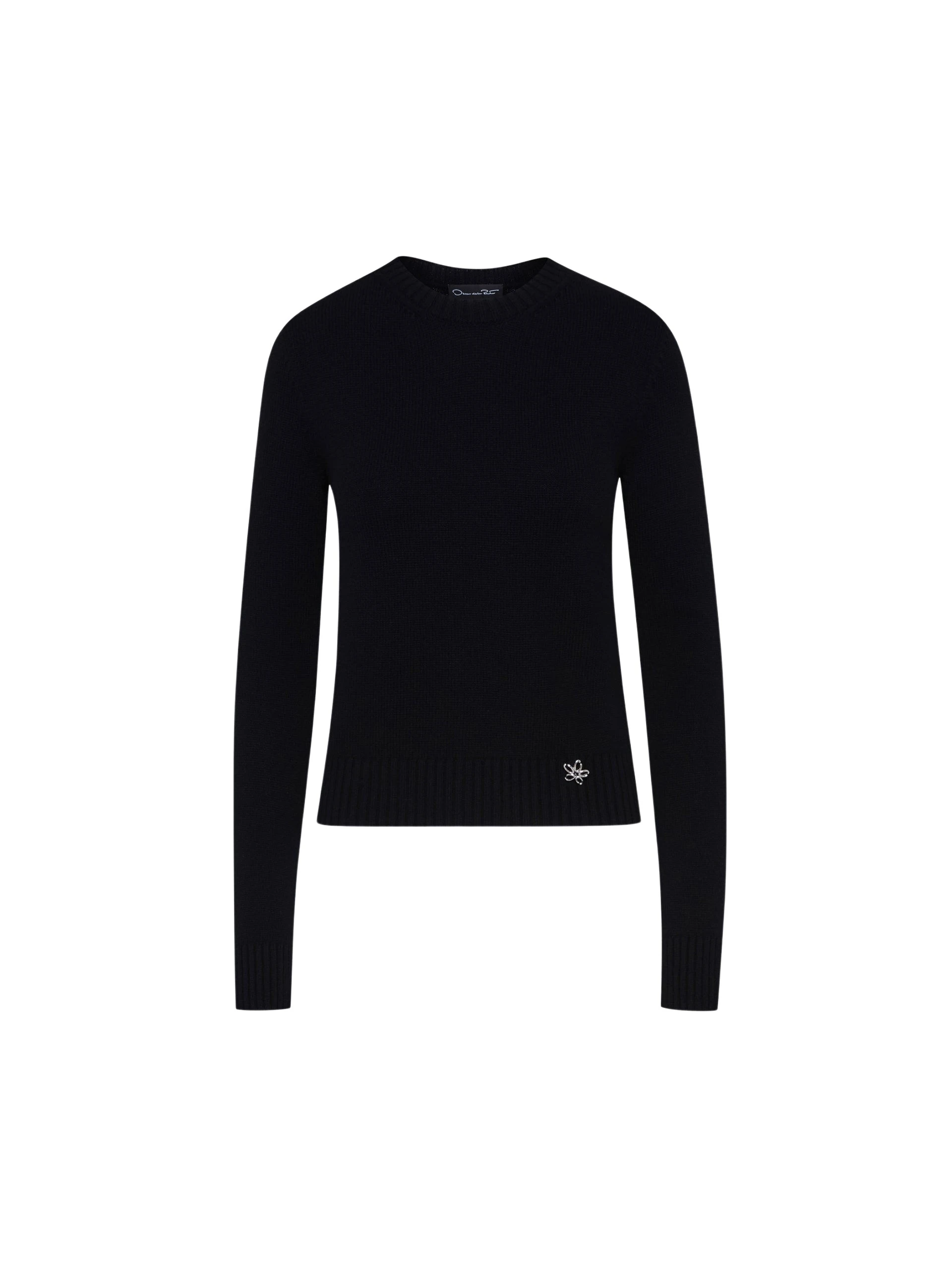 O-Flower-Cashmere-Pullover-Oscar-de-la-Renta-Knitwear17300_nobg Oscar de la Renta O Flower Cashmere Pullover - Oscar de la Renta Knitwear - American Couture - Shop at Luxury Shoes