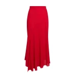 Safiyaa Olimpia Skirt in Azalea Red - Safiyaa Skirts - Heavy Crepe Cape Gown - Shop at Luxury Shoes 