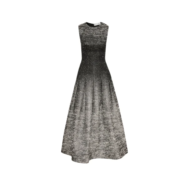 Oscar de la Renta Ombré Lurex Bouclé Jacquard Dress - Oscar de la Renta Dresses - American Couture - Shop at Luxury Shoes 