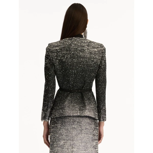 Oscar de la Renta Ombré Lurex Bouclé Jacquard Jacket - Oscar de la Renta Jackets - American Couture - Shop at Luxury Shoes 