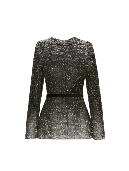 Oscar de la Renta Ombré Lurex Bouclé Jacquard Jacket - Oscar de la Renta Jackets - American Couture - Shop at Luxury Shoes 