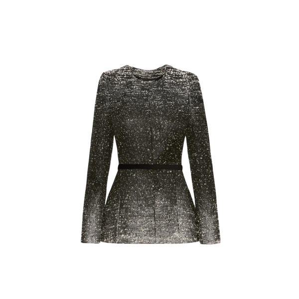 Oscar de la Renta Ombré Lurex Bouclé Jacquard Jacket - Oscar de la Renta Jackets - American Couture - Shop at Luxury Shoes 