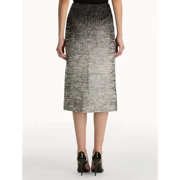 Oscar de la Renta Ombré Lurex Bouclé Jacquard Skirt - Oscar de la Renta Skirts - American Couture - Shop at Luxury Shoes 