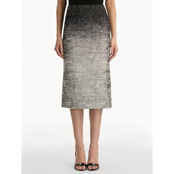 Oscar de la Renta Ombré Lurex Bouclé Jacquard Skirt - Oscar de la Renta Skirts - American Couture - Shop at Luxury Shoes 