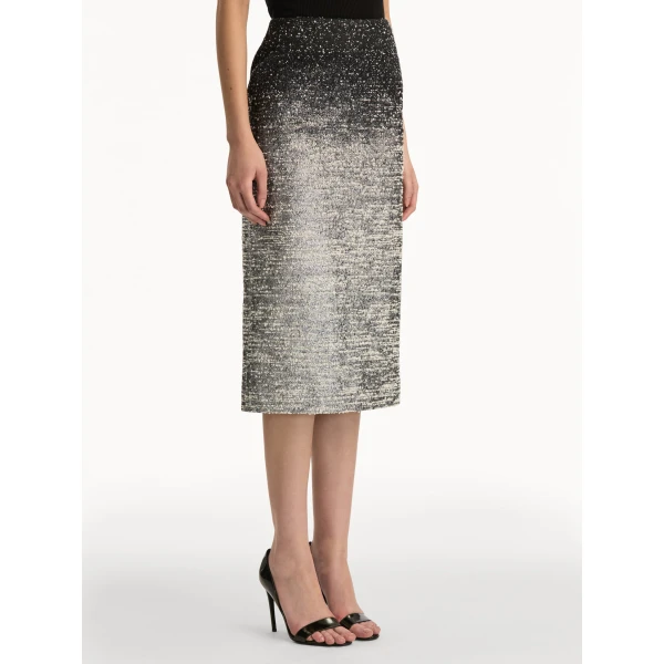 Oscar de la Renta Ombré Lurex Bouclé Jacquard Skirt - Oscar de la Renta Skirts - American Couture - Shop at Luxury Shoes 