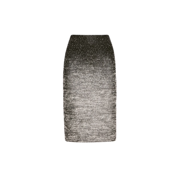 Oscar de la Renta Ombré Lurex Bouclé Jacquard Skirt - Oscar de la Renta Skirts - American Couture - Shop at Luxury Shoes 