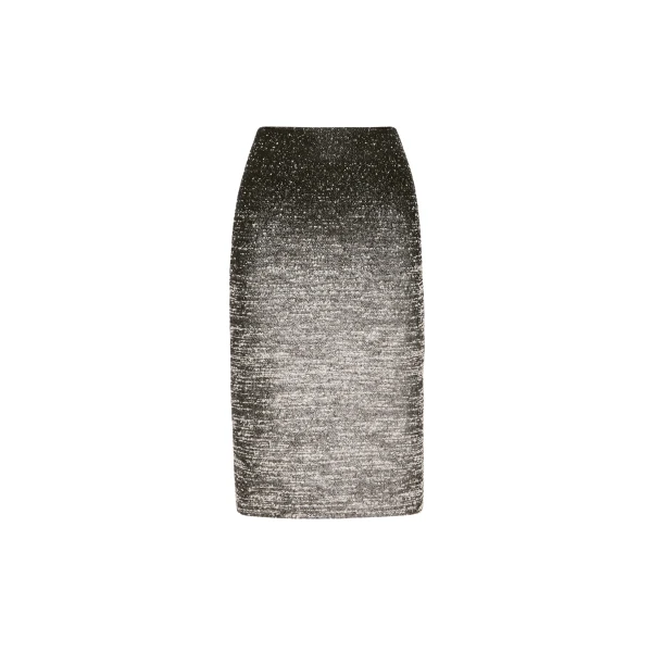 Oscar de la Renta Ombré Lurex Bouclé Jacquard Skirt - Oscar de la Renta Skirts - American Couture - Shop at Luxury Shoes 
