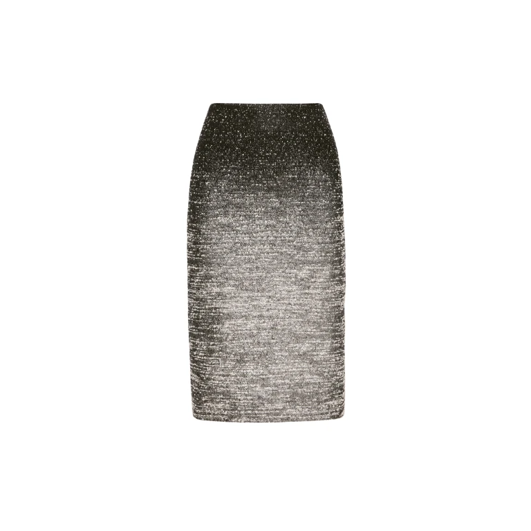 Oscar de la Renta Ombré Lurex Bouclé Jacquard Skirt - Oscar de la Renta Skirts - American Couture - Shop at Luxury Shoes 