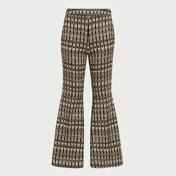 Giambattista Valli Optical Bouclé Flared Pants - Giambattista Valli Pants - Romantic Couture - Shop at Luxury Shoes 