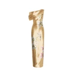 Oscar de la Renta Orchid Gold Metal Organza Gown - Oscar de la Renta Dresses - American Couture - Shop at Luxury Shoes 