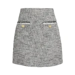 Safiyaa Ornella Skirt in Greyscale - Safiyaa Skirts - Heavy Crepe Cape Gown - Shop at Luxury Shoes 