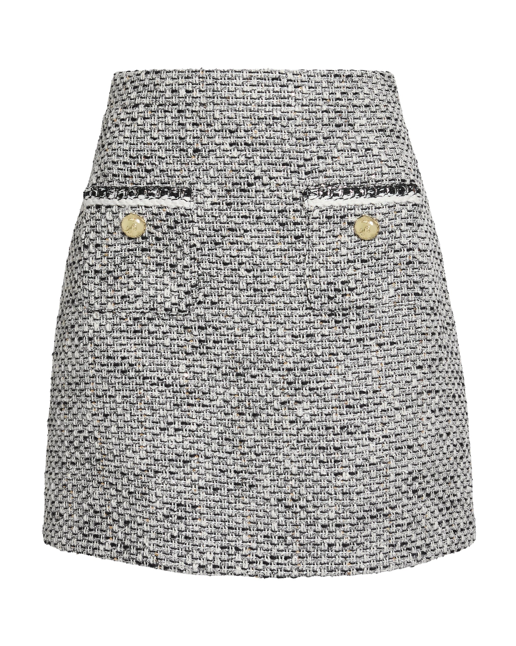 Safiyaa Ornella Skirt in Greyscale - Safiyaa Skirts - Heavy Crepe Cape Gown - Shop at Luxury Shoes 