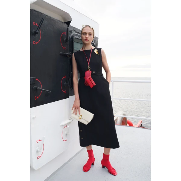 Oroton Button Detail Dress - Oroton Dresses - Australian Heritage Luxury - Shop at Luxury Shoes 