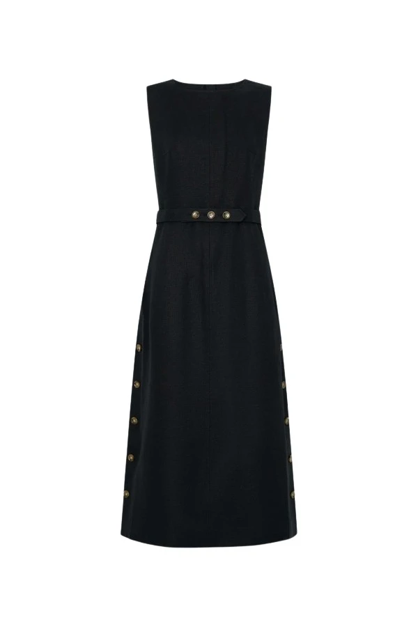 Oroton-Button-Detail-Dress-791420_nobg Oroton Button Detail Dress - Oroton Dresses - Australian Heritage Luxury - Shop at Luxury Shoes