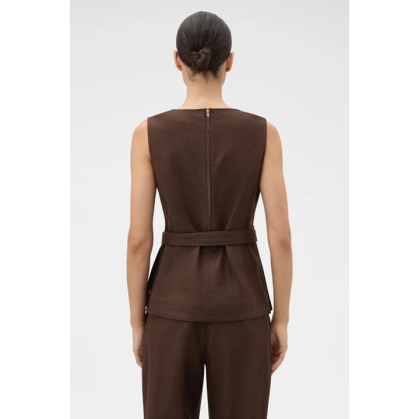 Oroton Button Detail Shell - Oroton Tops - Australian Heritage Luxury - Shop at Luxury Shoes 