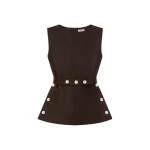 Oroton Button Detail Shell - Oroton Tops - Australian Heritage Luxury - Shop at Luxury Shoes 