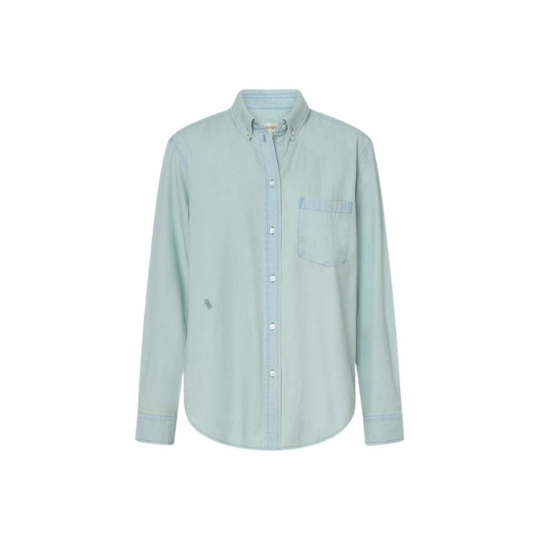 Oroton Chambray Shirt - Oroton Tops - Australian Heritage Luxury - Shop at Luxury Shoes 