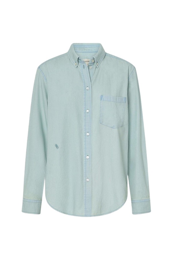 Oroton Chambray Shirt - Oroton Tops - Australian Heritage Luxury - Shop at Luxury Shoes 