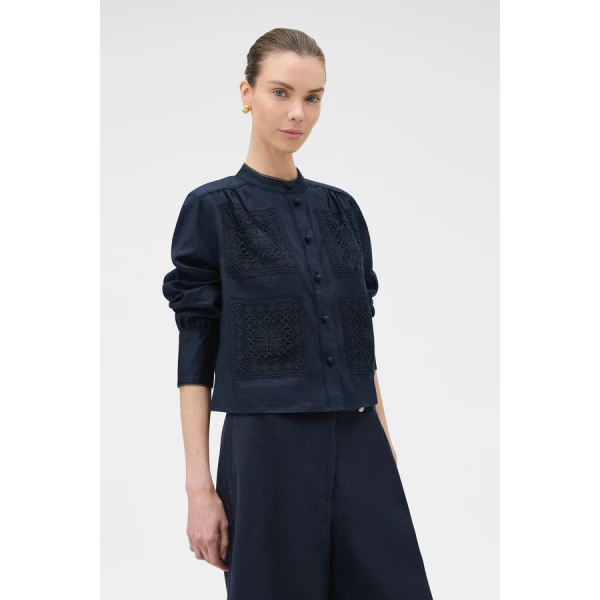 Oroton Doilie Detail Top - Oroton Tops - Australian Heritage Luxury - Shop at Luxury Shoes 
