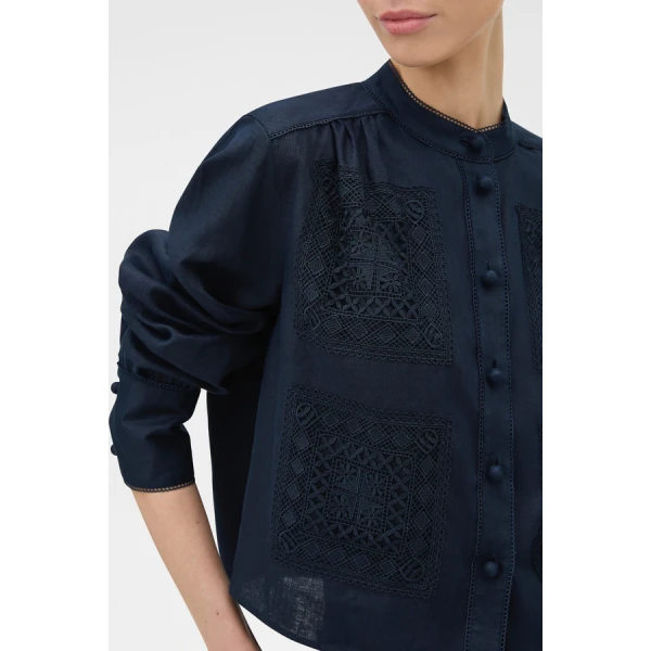 Oroton Doilie Detail Top - Oroton Tops - Australian Heritage Luxury - Shop at Luxury Shoes 