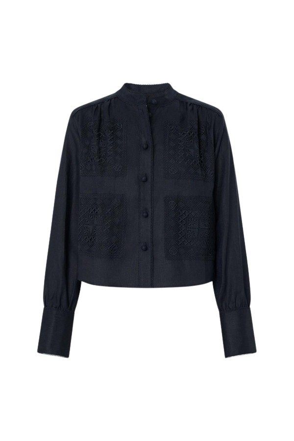Oroton Doilie Detail Top - Oroton Tops - Australian Heritage Luxury - Shop at Luxury Shoes 